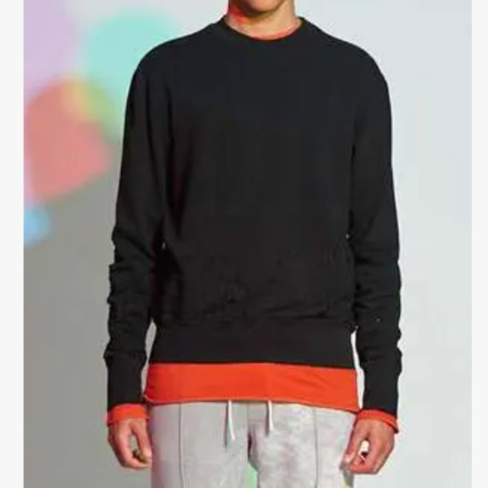 Cotton Citizen Corbain Crew Lightweight Sweatshirt Jet‎ Black Men's size M NWT